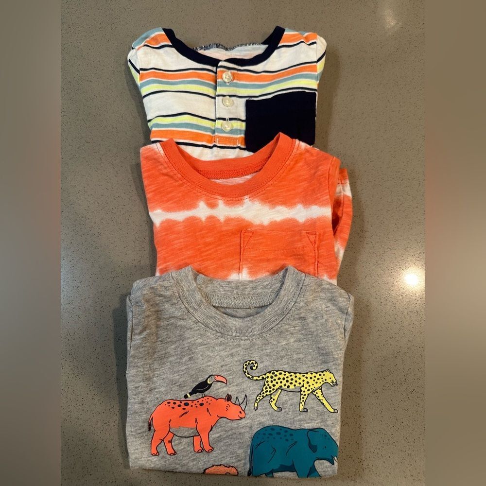 Bundle of three short sleeve t-shirts from carters